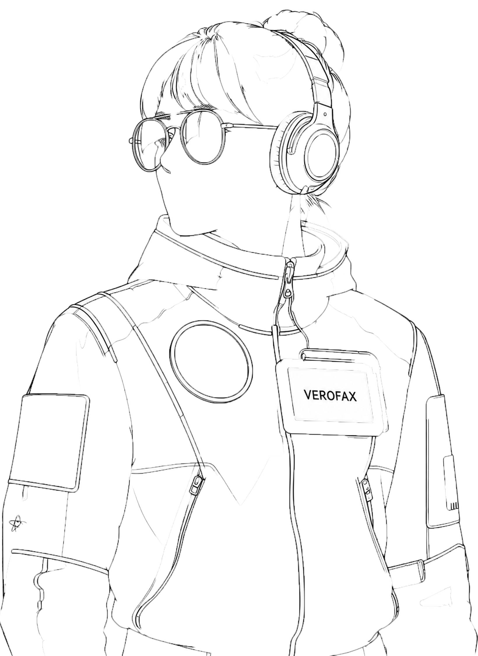 AI agent line art